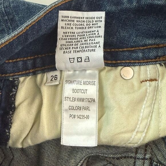 Hudson Signature Midrise Boot Cut Back Flap Jeans - Women’s US 26 - Picture 9 of 9